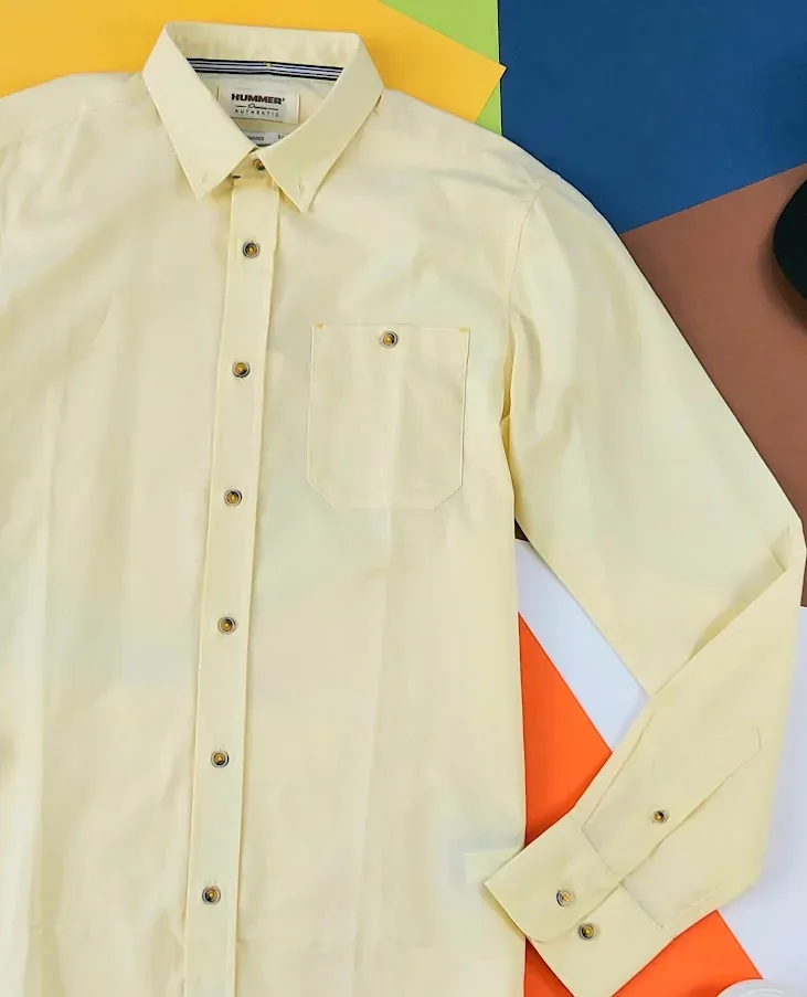 Camisa Hummer para caballero color amarillo