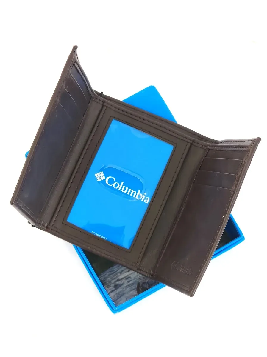 Billetera Columbia color café oscuro