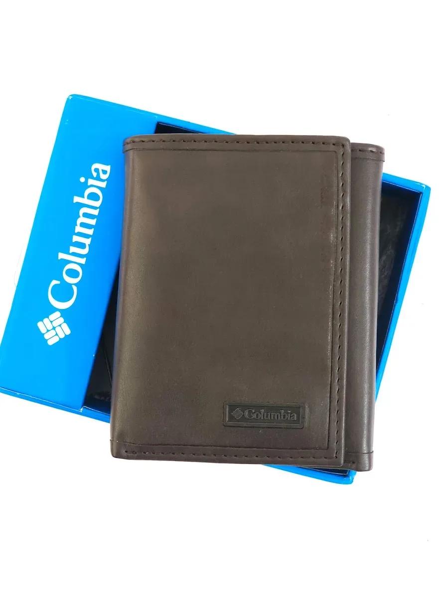 Billetera Columbia color café oscuro
