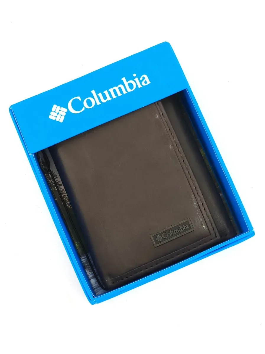 Billetera Columbia color café oscuro