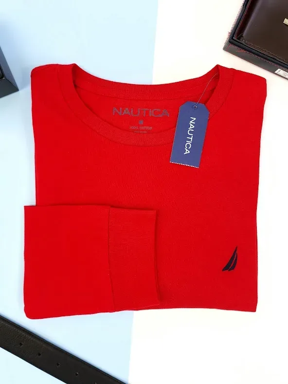 Camiseta Naútica para caballero color rojo