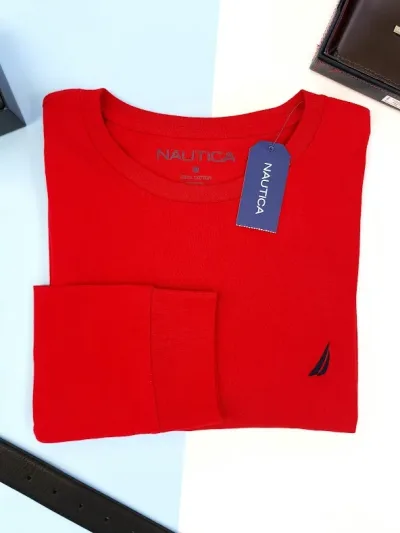 Camiseta Naútica para caballero color rojo