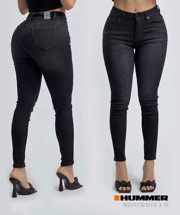 Jeans Hummer para dama color negro grisáceo w231013232