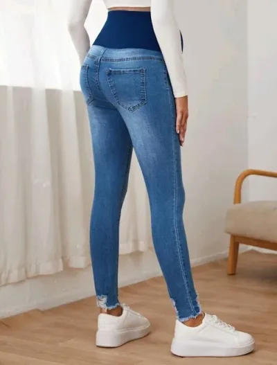 Jeans de maternidad para dama color Azul lavado