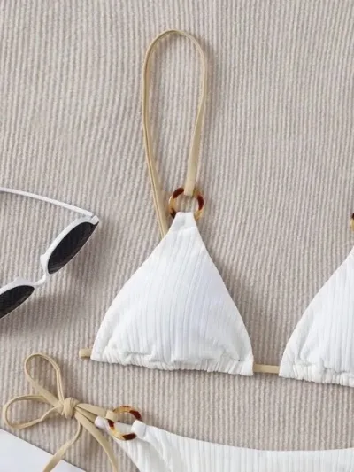 Traje de baño para dama color blanco