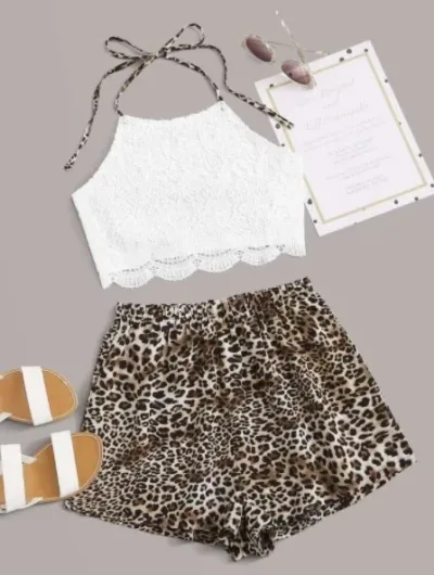 Conjunto para dama diseño animal print