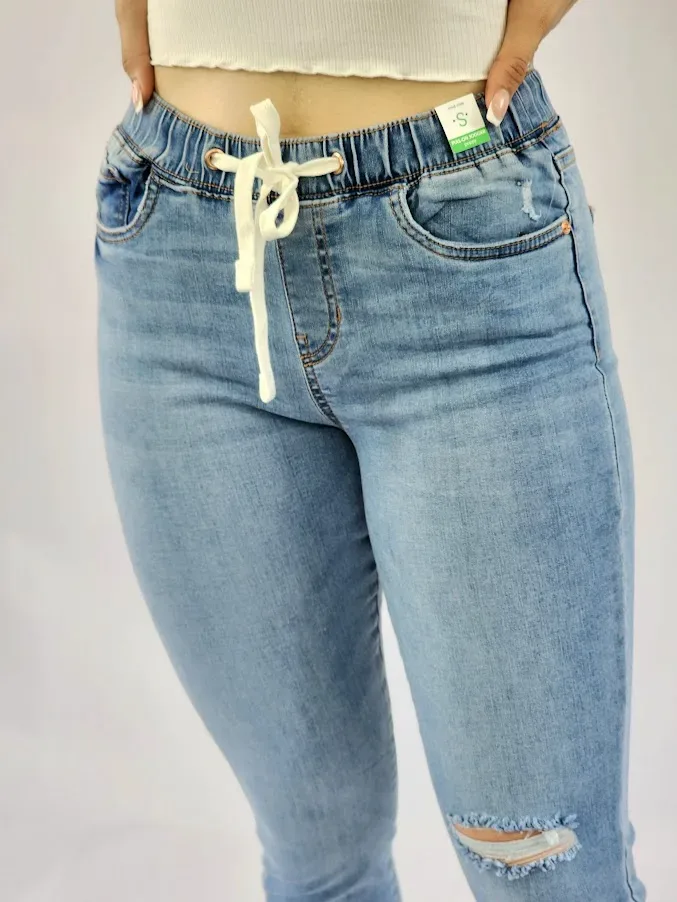 Jogger para dama color celeste
