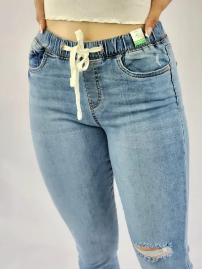 Jogger para dama color celeste
