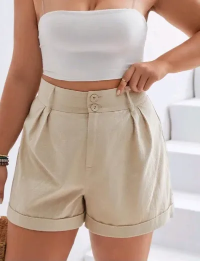 Short para dama color beige