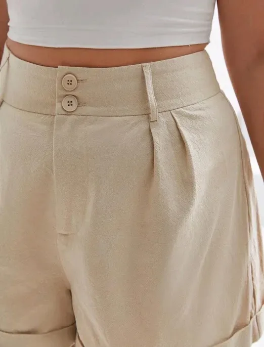 Short para dama color beige