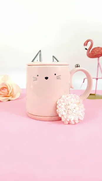 Tasa de gato para Café con Orejas en la Tapa
