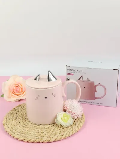 Tasa de gato para Café con Orejas en la Tapa
