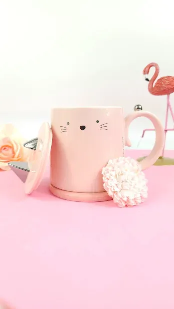 Tasa de gato para Café con Orejas en la Tapa