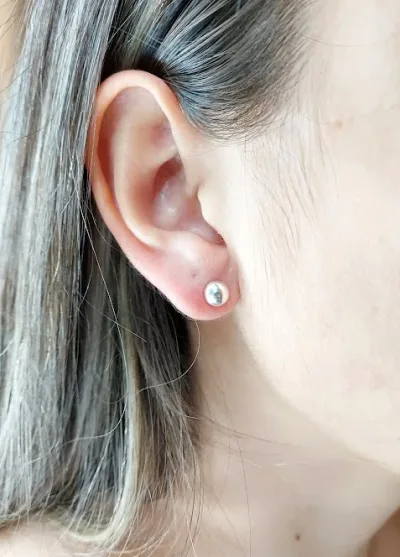 Aretes para dama plata 925 color plata