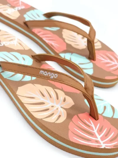 Sandalias mango para dama diseño de hojas