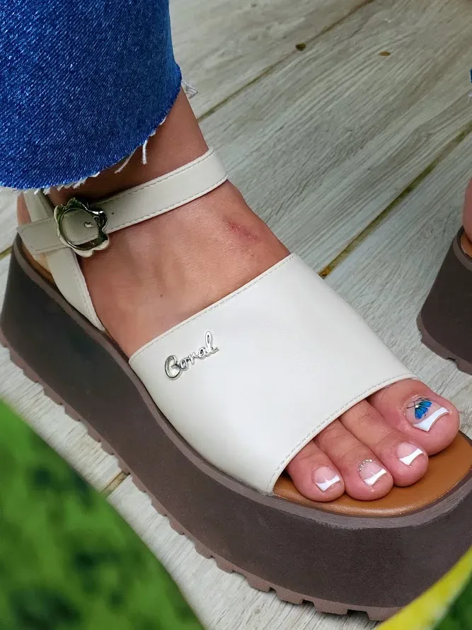 Sandalias Coral Pomodoro Cream para Dama
