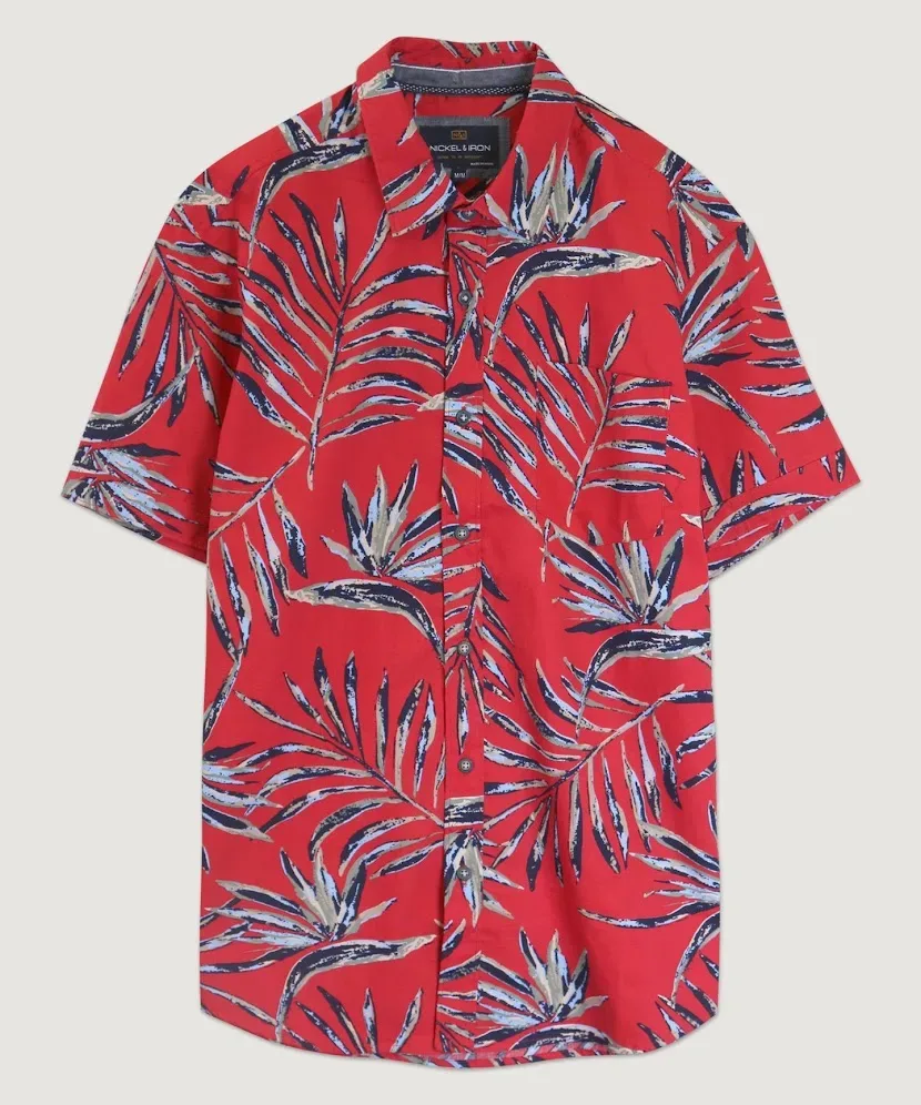 Camisa para caballero diseño tropical