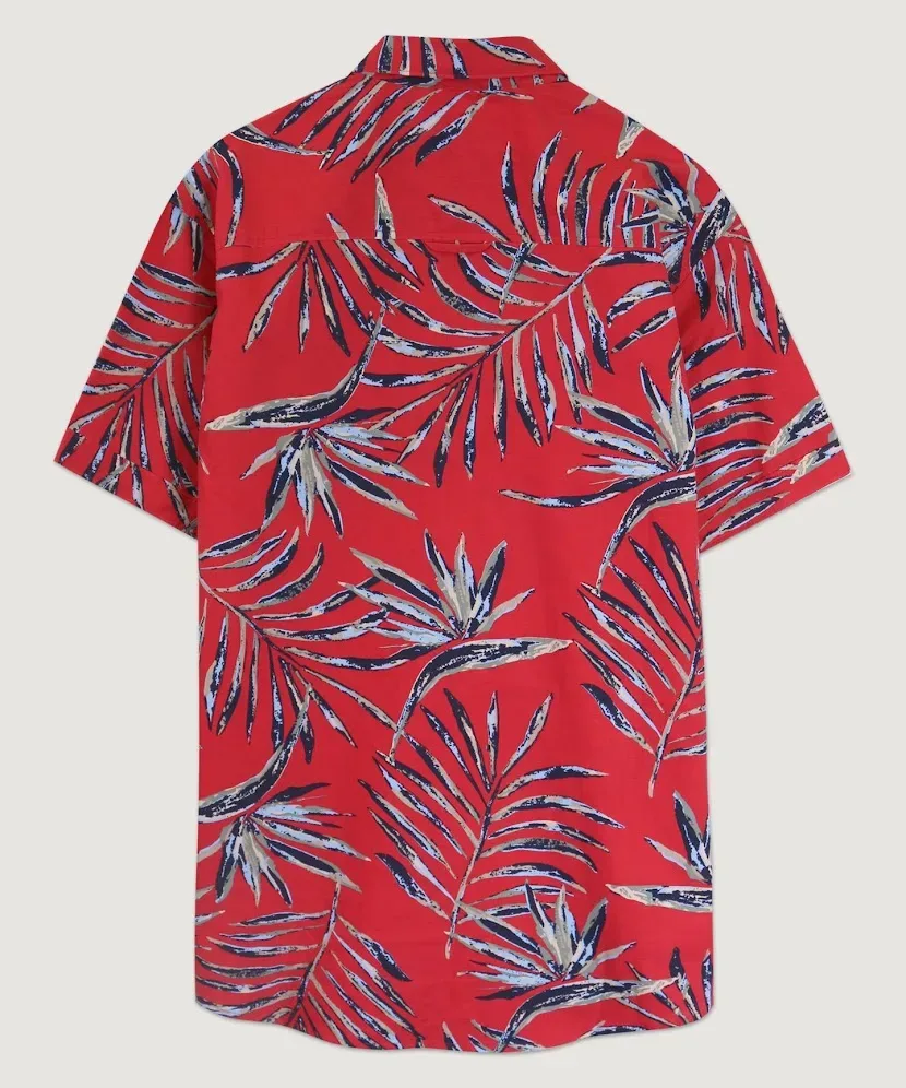 Camisa para caballero diseño tropical