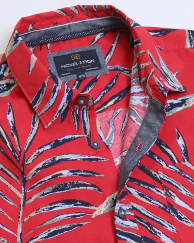 Camisa para caballero diseño tropical