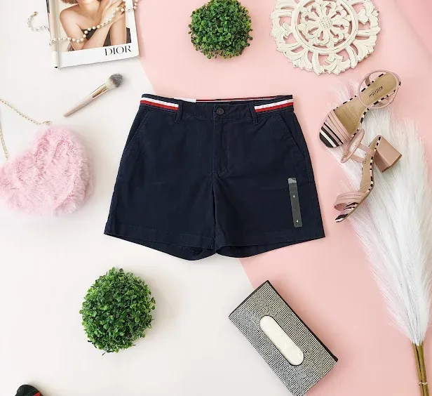 Short Tommy Hilfiger para dama color azul
