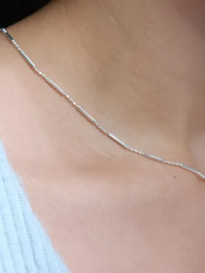 Collar plata 925 para dama color plateado #1