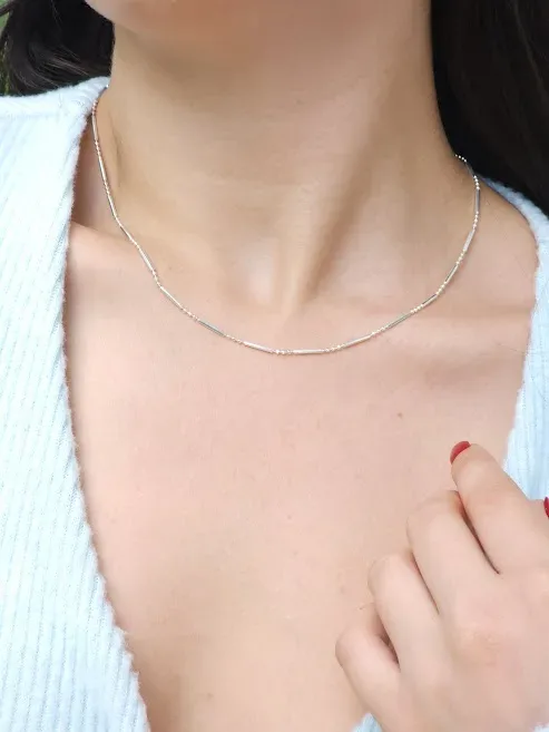 Collar plata 925 para dama color plateado #1
