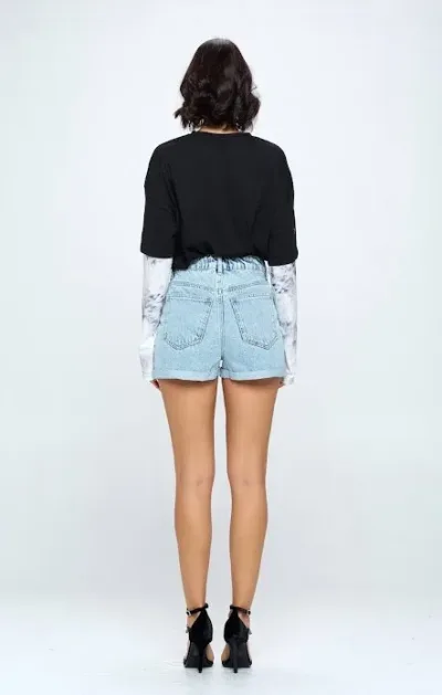Short Blue Age  para dama