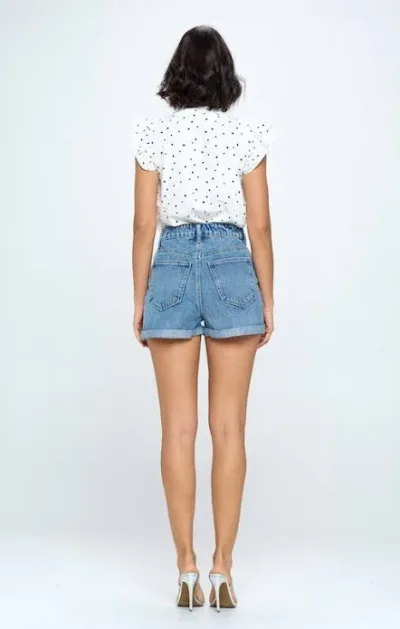 Short Blue Age  para dama