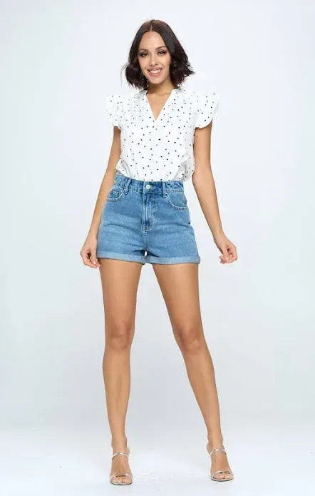 Short Blue Age  para dama
