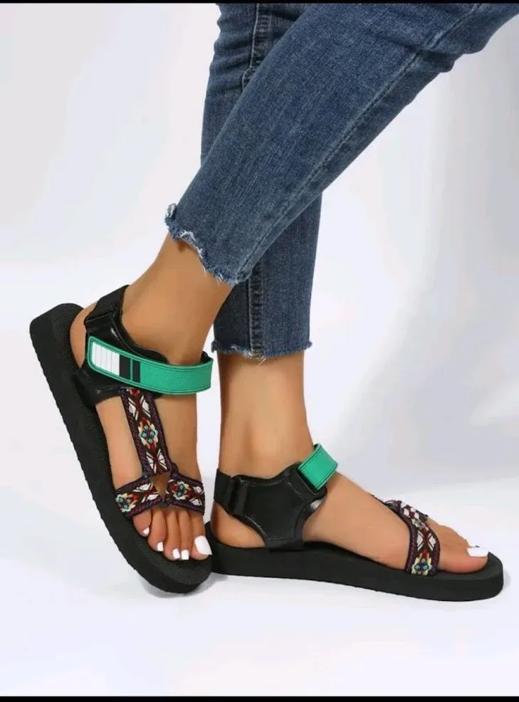 Sandalias para dama multicolor