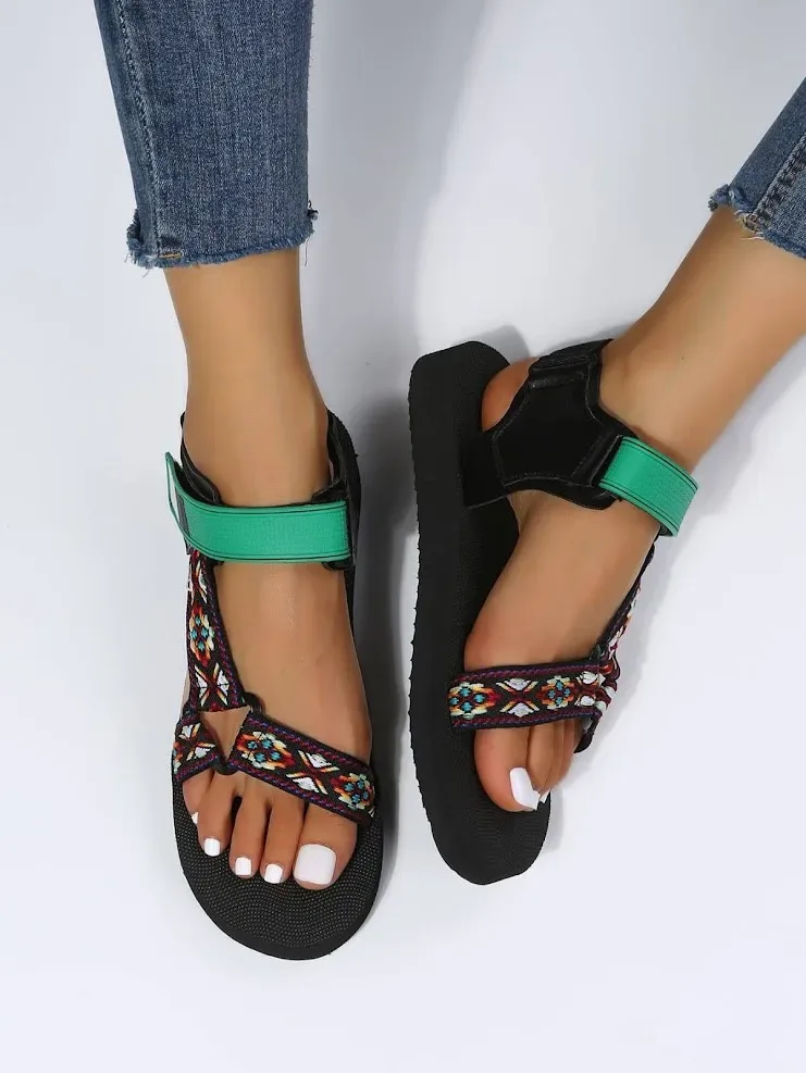 Sandalias para dama multicolor