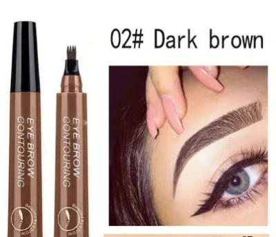 Lapiz de cejas, acabado tipo microblading tono # 2 Dark Brown.