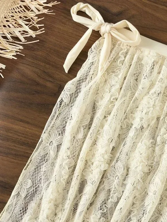 Vestido de baño para dama color blanco hueso