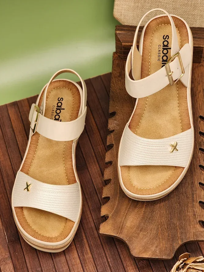 Sandalias sabata para dama karol-2505 beige
