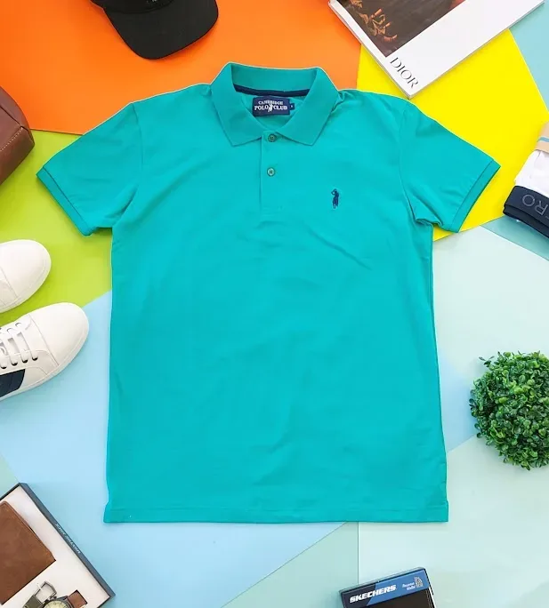 Camiseta Cambridge Polo Club para caballero color turquesa claro