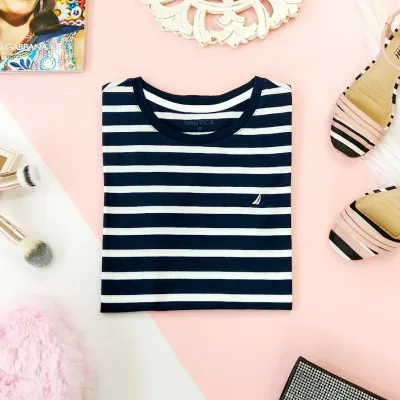 Camiseta Náutica para dama color azul oscuro