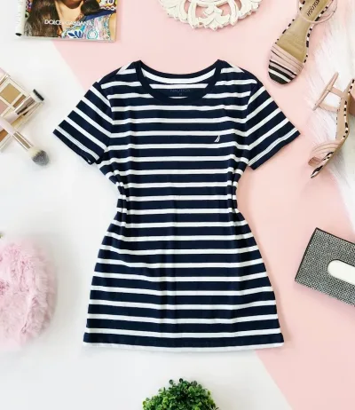 Camiseta Náutica para dama color azul oscuro