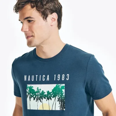 Camiseta Nautica para cabello color azul