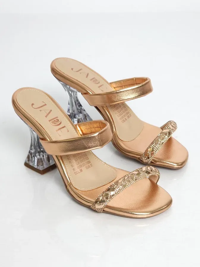 Tacones Colombianos para Dama JADE Oro rosa AS2047