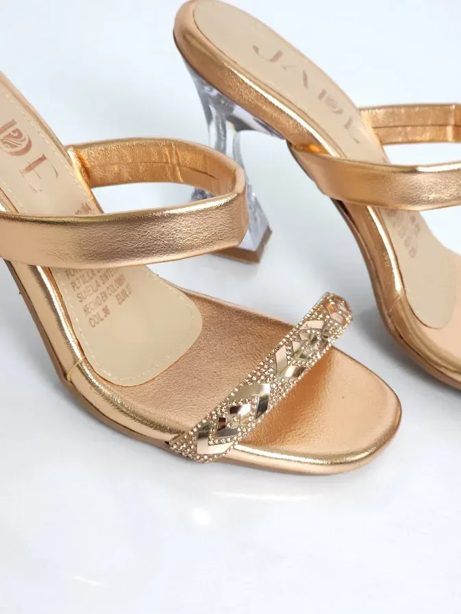 Tacones Colombianos para Dama JADE Oro rosa AS2047