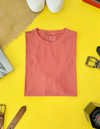 Camiseta American Eagle para caballero color terracota