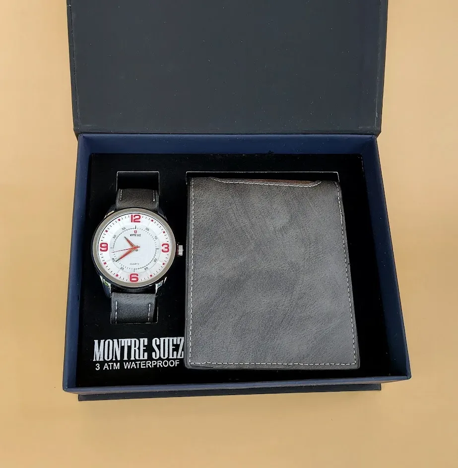 Set de reloj y billetera para caballero PL 5286 PNP-WHI/RED