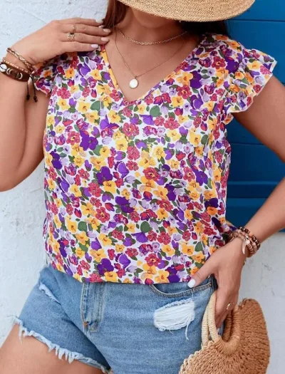 Blusa para dama diseño floral