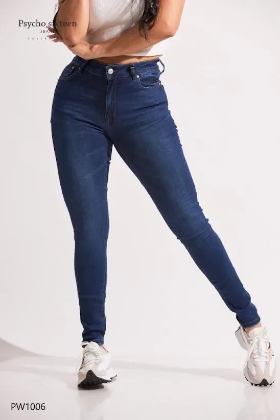 Jeans PSYCHO SIXTEEN para dama high rise, skinny PW1006