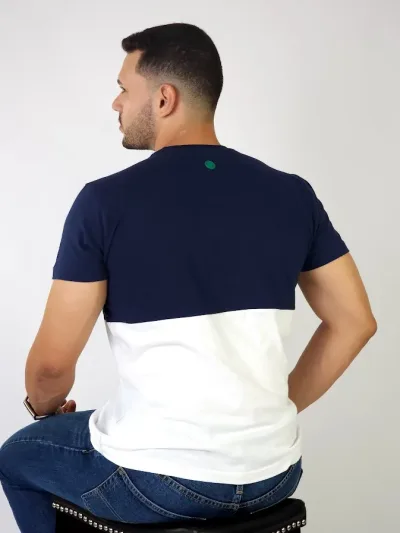 Camiseta Hummer para caballero color azul oscuro y blanco