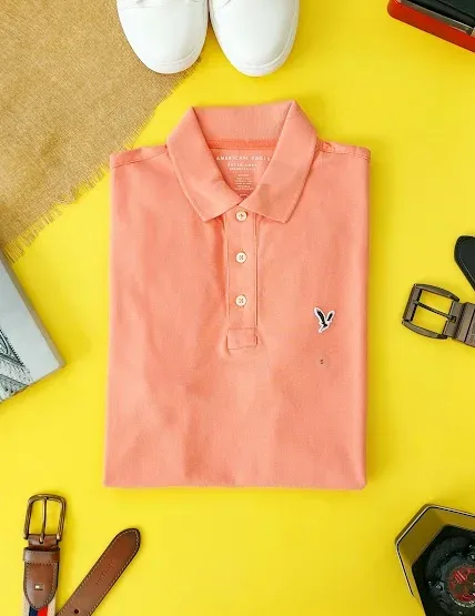 Camiseta American Eagle para caballero color naranja
