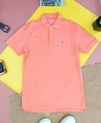 Camiseta American Eagle para caballero color naranja