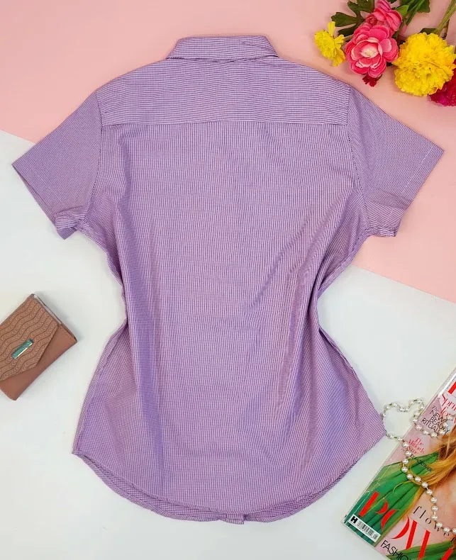 Camisa Cambrige Polo para dama de cuadros