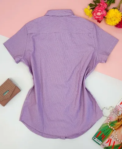 Camisa Cambrige Polo para dama de cuadros