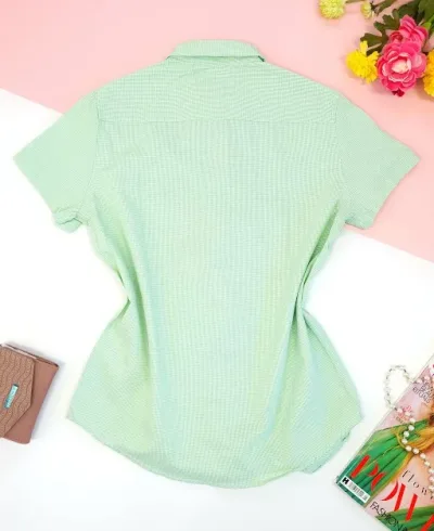 Camisa Cambrige Polo para dama de cuadros